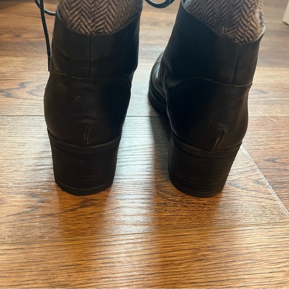 Kelsi Dagger Black & Grey Women’s Leather Lace Up Combat Moto Boots Size 10 - Picture 6 of 9